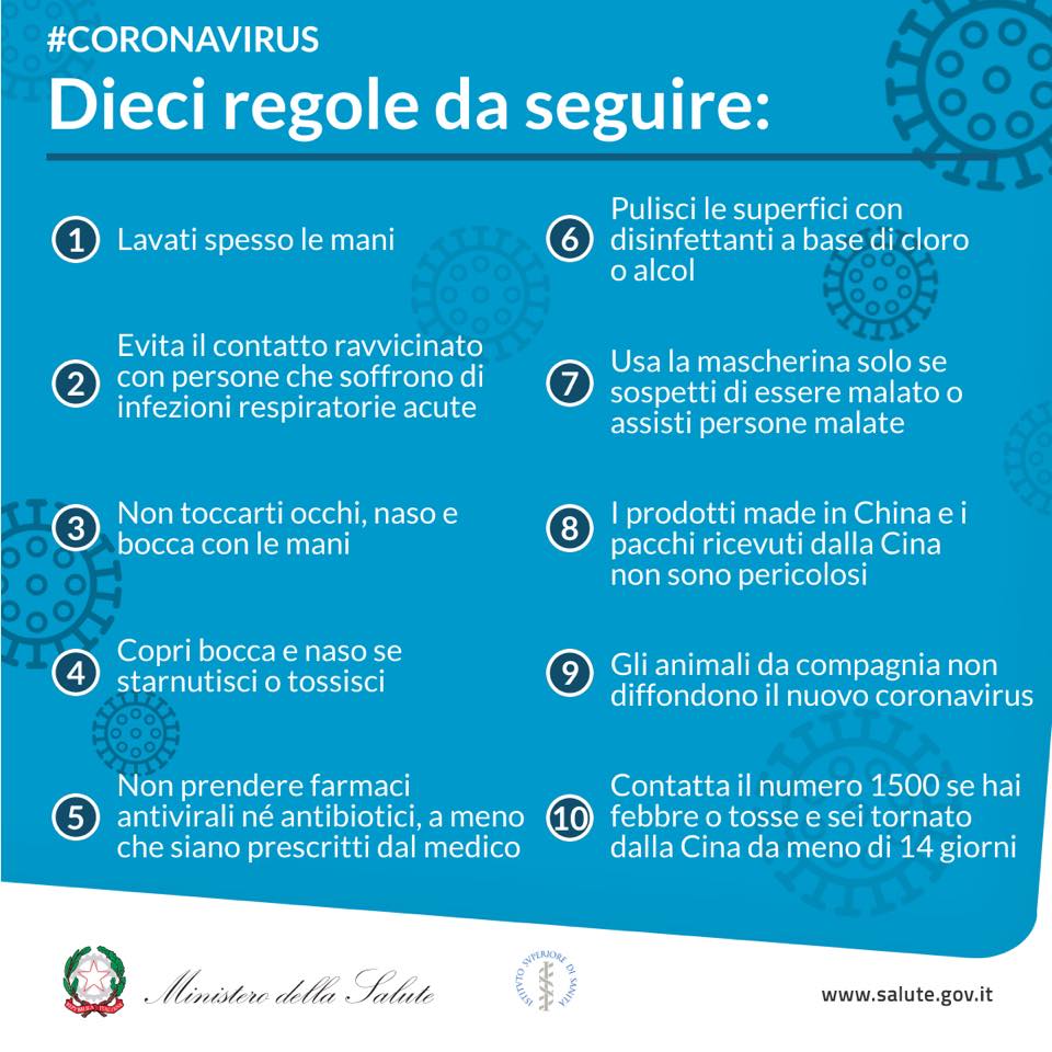 CORONAVIRUS - AGGIORNAMENTI